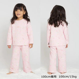 [現貨] 日本直送丸高衣料 童裝粉紅色小熊圖案睡衣/家居服套裝 (90-110cm) - BB Dressup
