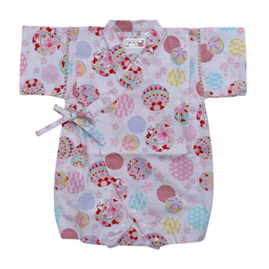 [現貨] 日本直送 東商店嬰兒粉紅色Shiro金魚日本和服浴衣包屁衣/連身衣 (70-80cm) - BB Dressup