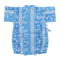 [現貨] 日本直送 東商店嬰兒粉藍色兔仔條紋日本和服浴衣包屁衣/連身衣 (70-80cm) - BB Dressup