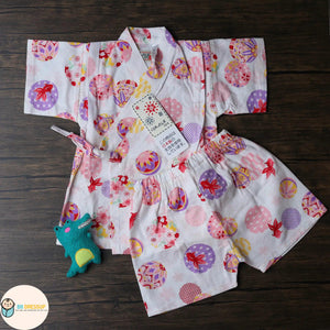[現貨] 日本直送 東商店白色Shiro金魚日本和服浴衣BB衫套裝(80-95cm) - BB Dressup