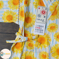 [現貨] 日本直送 東商店童裝白色太陽花日本和服浴衣BB衫套裝 (90-95cm) - BB Dressup