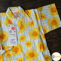 [現貨] 日本直送 東商店童裝白色太陽花日本和服浴衣BB衫套裝 (90-95cm) - BB Dressup