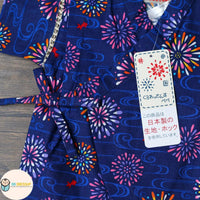 [現貨] 日本直送 東商店嬰兒深藍色煙花日本和服浴衣包屁衣/連身衣 - BB Dressup