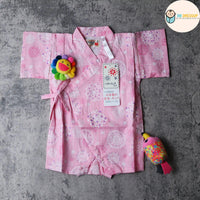[現貨] 日本直送 東商店嬰兒粉紅煙花日本和服浴衣包屁衣/連身衣 (70-80cm) - BB Dressup