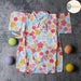 [現貨] 日本直送 東商店嬰兒白色花朵日本和服浴衣包屁衣/連身衣 (70-80cm) - BB Dressup