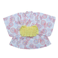 日本製造東商店高品質女童煙花浴衣套裝。