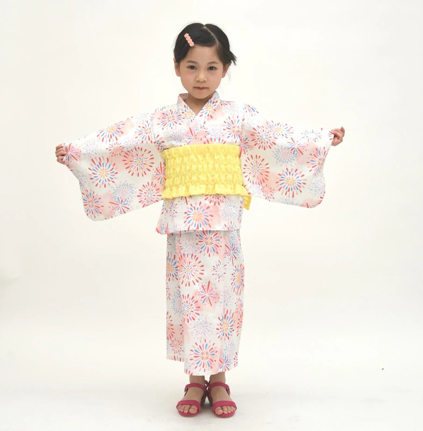 [現貨] 日本直送 東商店女煙花2 Way日本和服浴衣套裝 (110-130cm) - BB Dressup