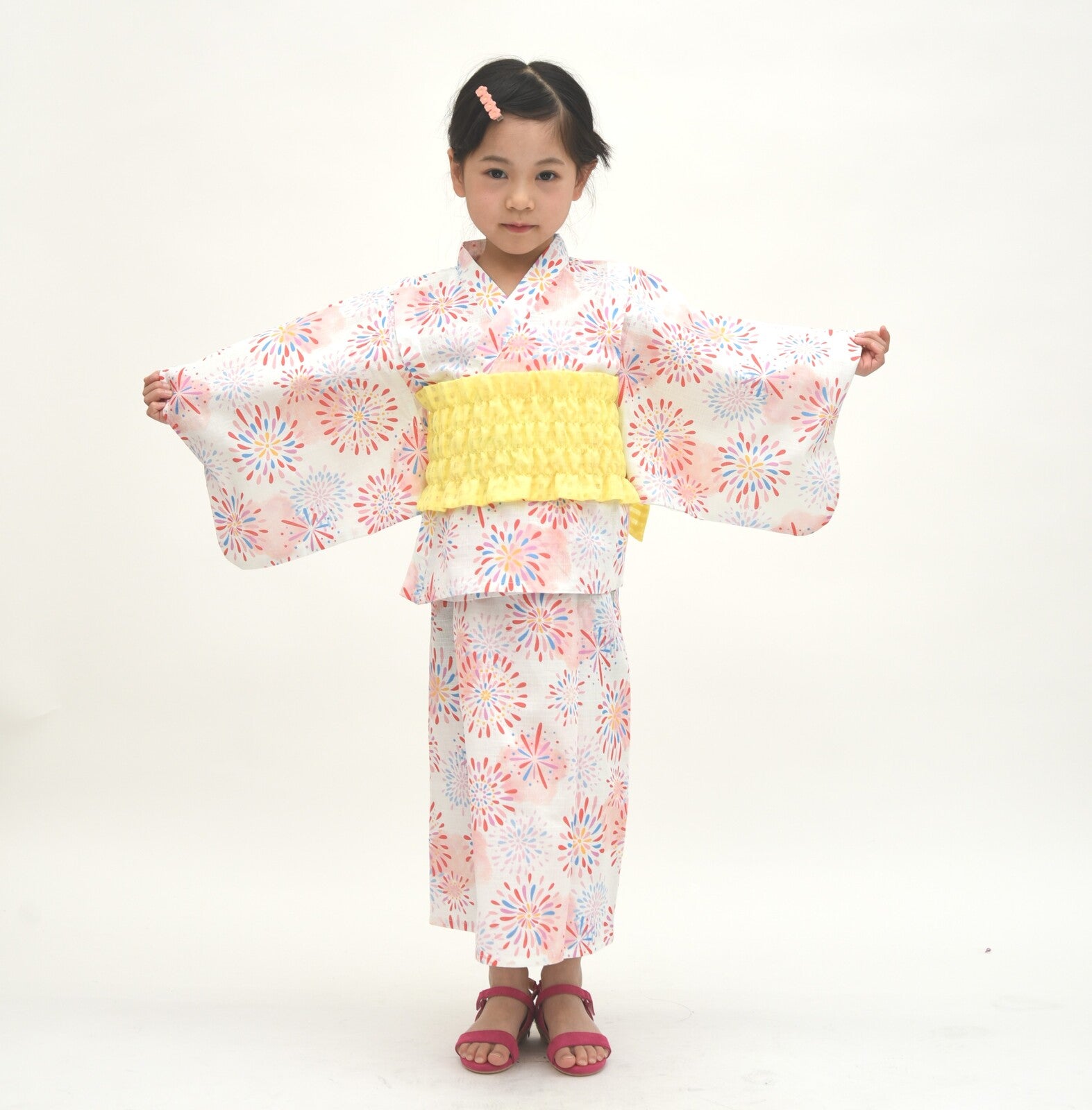 [現貨] 日本直送 東商店女煙花2 Way日本和服浴衣套裝 (110-130cm) - BB Dressup