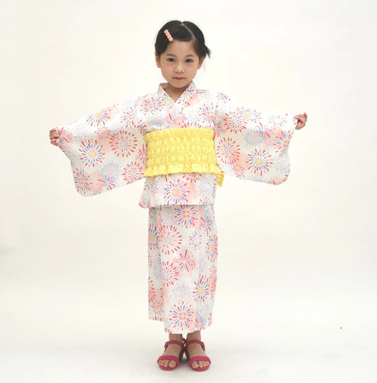 [現貨] 日本直送 東商店女煙花2 Way日本和服浴衣套裝 (110-130cm) - BB Dressup
