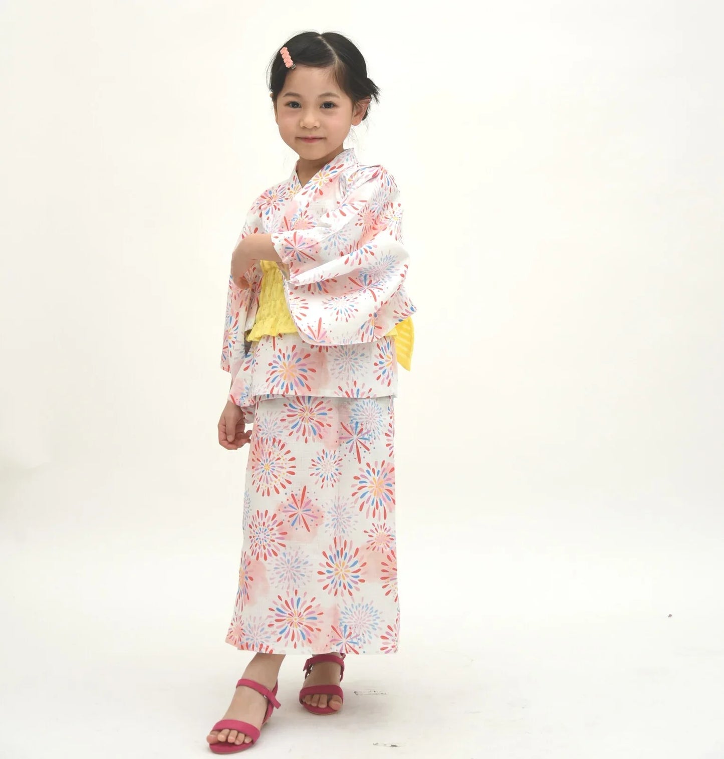 [現貨] 日本直送 東商店女煙花2 Way日本和服浴衣套裝 (110-130cm) - BB Dressup
