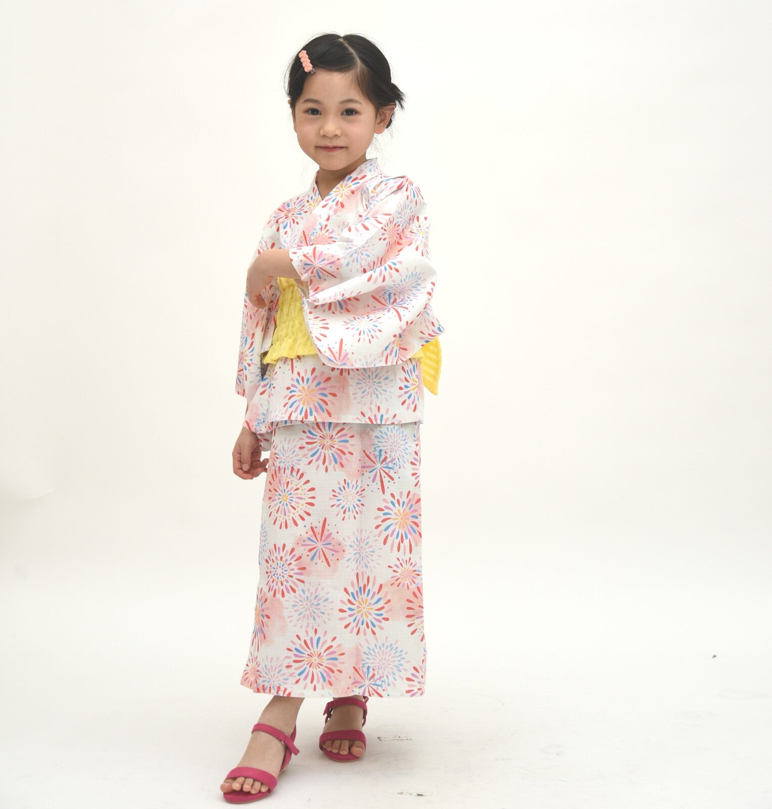 [現貨] 日本直送 東商店女煙花2 Way日本和服浴衣套裝 (110-130cm) - BB Dressup