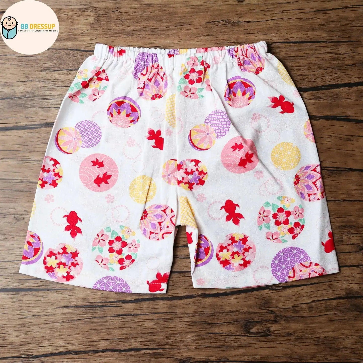 [現貨] 日本直送 東商店白色Shiro金魚日本和服浴衣童裝套裝(110-130cm) - BB Dressup
