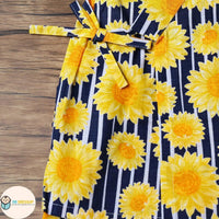 [現貨] 日本直送 東商店童裝藍色太陽花日本和服浴衣套裝(110-130cm) - BB Dressup
