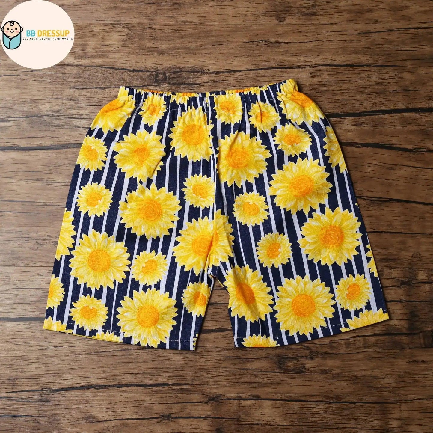 [現貨] 日本直送 東商店童裝藍色太陽花日本和服浴衣套裝(110-130cm) - BB Dressup