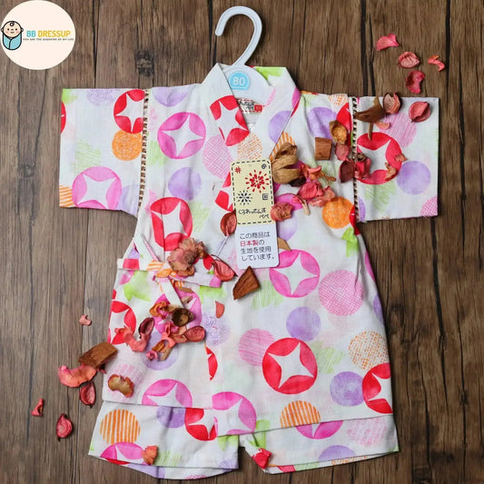 [現貨] 日本直送 東商店嬰兒紅色星星 日本和服浴衣BB衫套裝 - BB Dressup