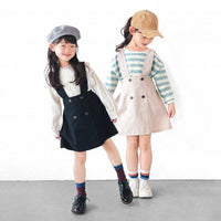 [現貨] 日本直送L.Copeck 女童米色全棉吊帶裙 (100cm) - BB Dressup