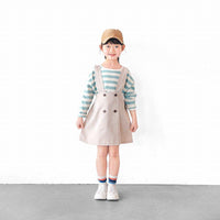 [現貨] 日本直送L.Copeck 女童米色全棉吊帶裙 (100cm) - BB Dressup