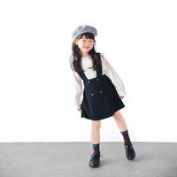 [現貨] 日本直送L.Copeck 女童黑色全棉吊帶裙 (100cm) - BB Dressup