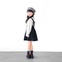 [現貨] 日本直送L.Copeck 女童黑色全棉吊帶裙 (100cm) - BB Dressup