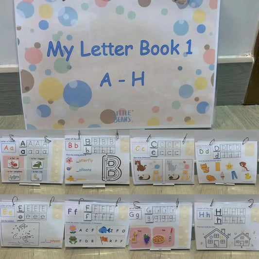 [預購] 香港製造Little Beans Busybook - My Letter Book 1 (A-H) (適合3-6歲幼兒) - BB Dressup