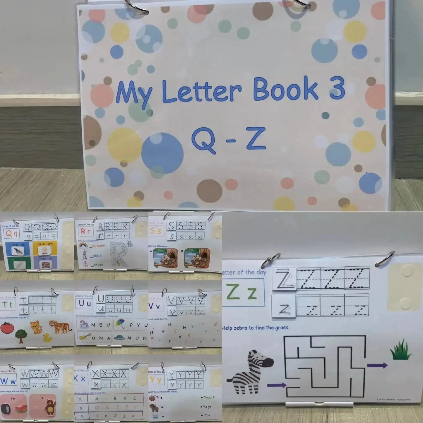 [預購] 香港製造Little Beans Busybook - My Letter Book 1 (A-H) (適合3-6歲幼兒) - BB Dressup