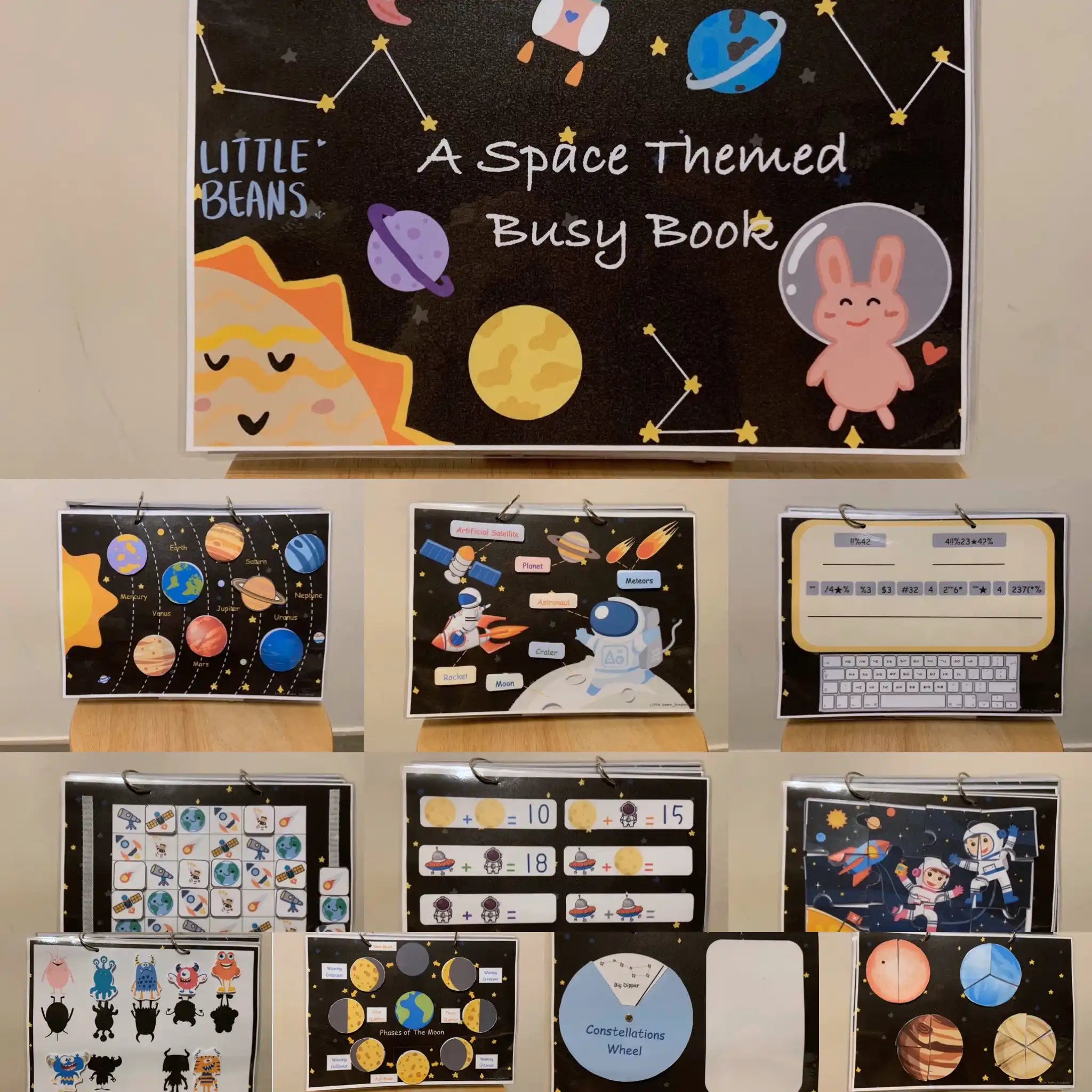 [預購] 香港製造 Little Beans Busybook <A Space Themed busy book> (適合2-4歲幼兒) - BB Dressup