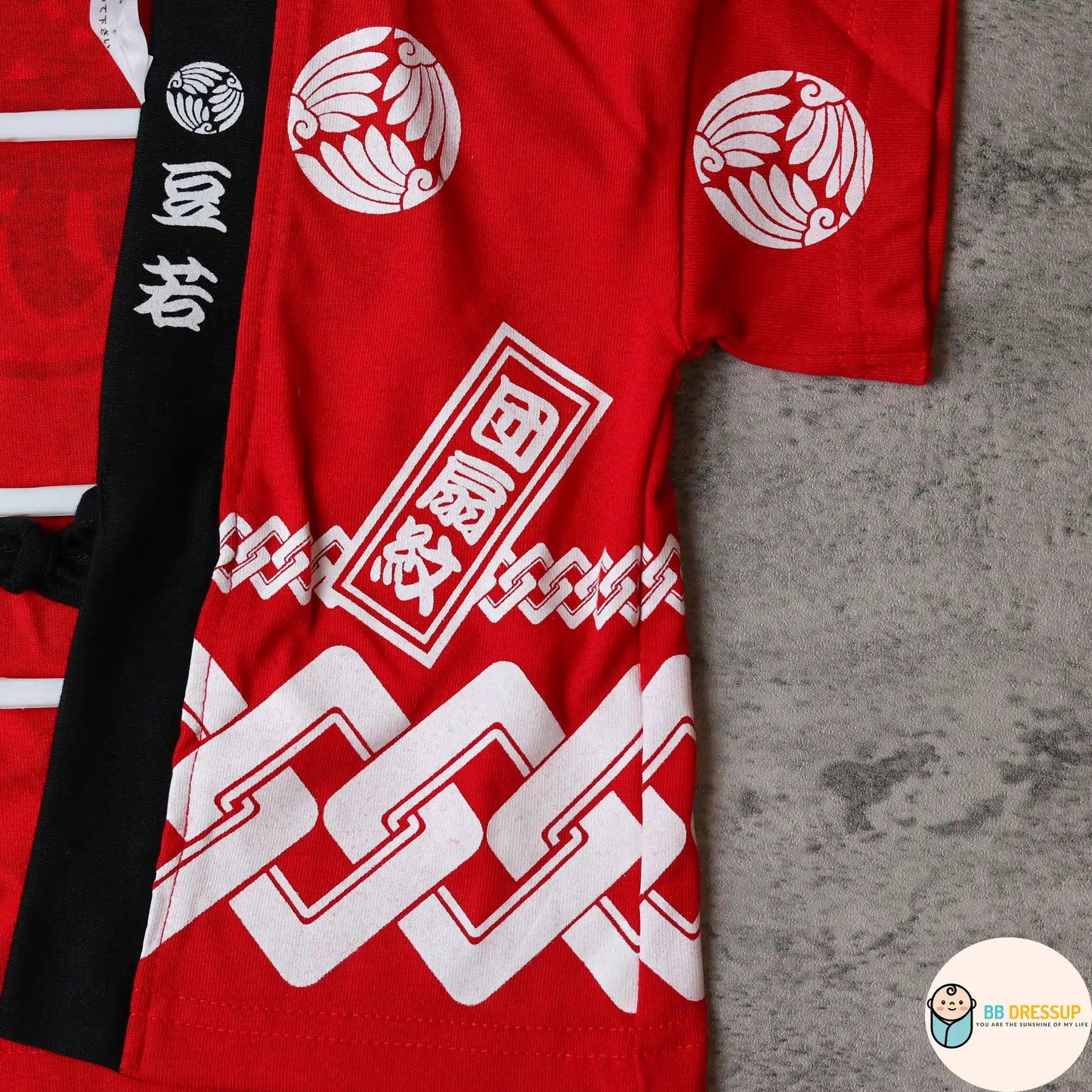[現貨] 日本直送 Mam嬰兒紅色日本祭和服甚平BB衫套裝 (90-120cm) - BB Dressup