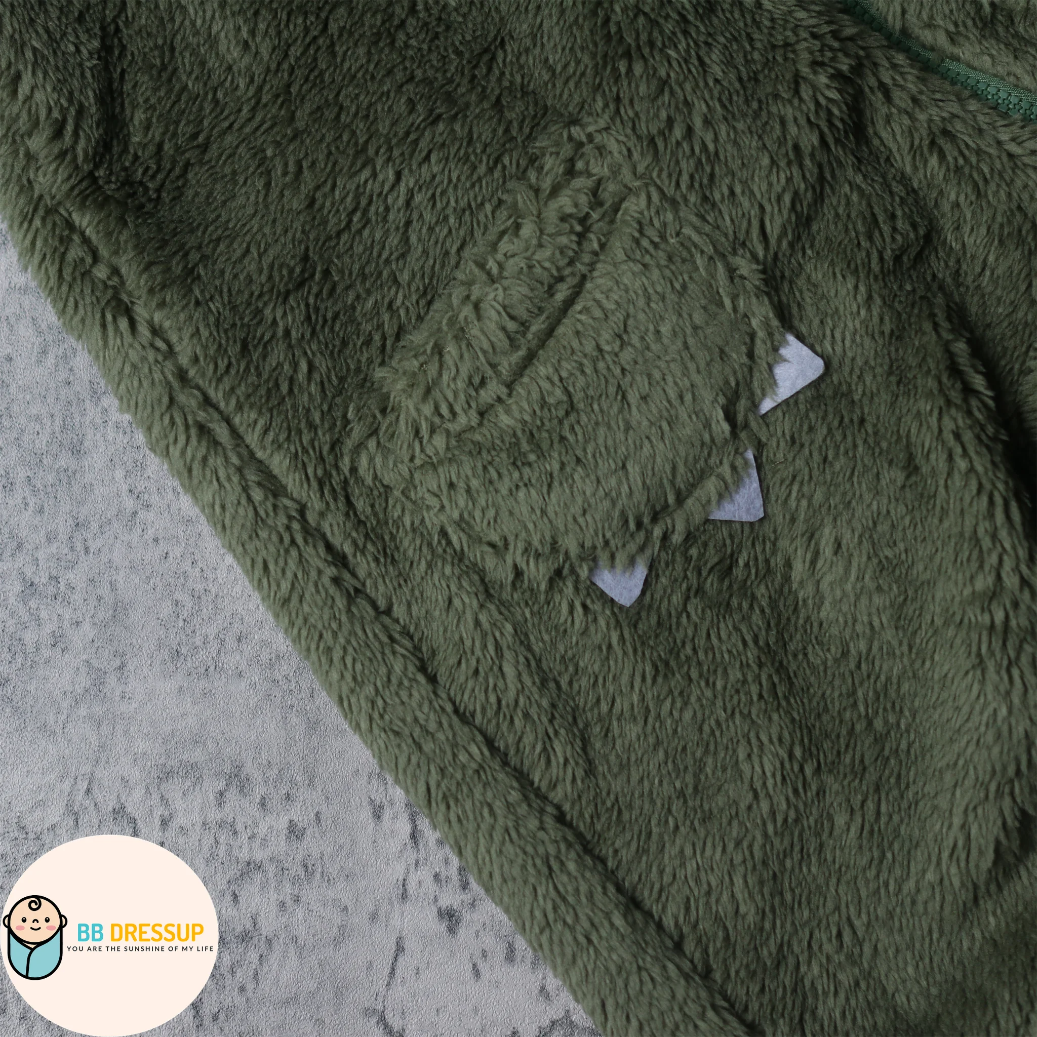 [現貨] 日本直送 Mam 嬰兒綠色恐龍仔連身衣 (70cm) - BB Dressup