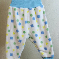 [現貨] 日本直送 Mam 嬰兒藍色幾何圖案暖肚睡衣/居家服套裝 (80-100cm) - BB Dressup