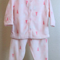 [現貨] 日本直送 Mam 嬰兒粉紅色聖誕樹暖肚睡衣套裝/居家服 (80-100cm) - BB Dressup