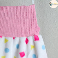 [現貨] 日本直送 Mam 嬰兒粉紅色幾何圖案暖肚睡衣套裝/居家服 (80-100cm) - BB Dressup