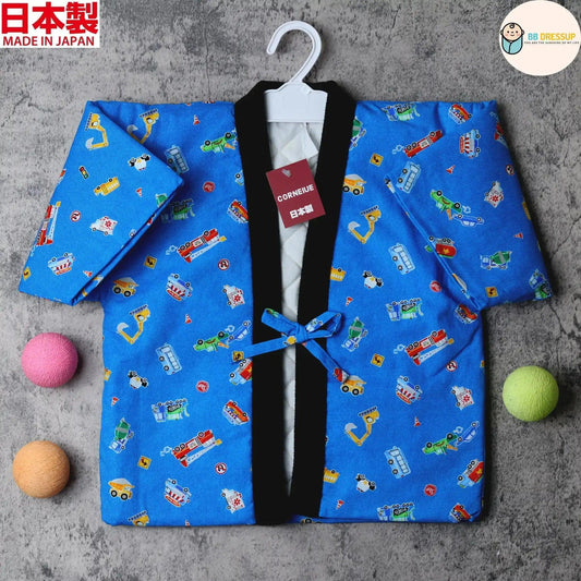 [現貨] 日本製 Mam 嬰兒汽車圖案夾棉日式外套 (90cm) - BB Dressup