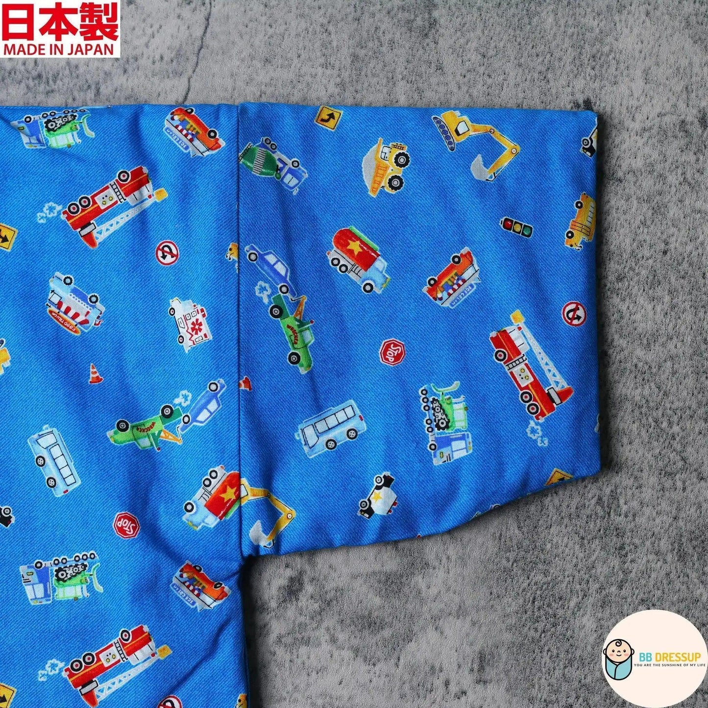 [現貨] 日本製 Mam 嬰兒汽車圖案夾棉日式外套 (90cm) - BB Dressup