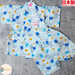 [現貨] 日本製 Mam 嬰兒白色甲蟲日本和服甚平BB衫套裝 (90-100cm)