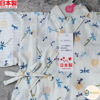 [現貨] 日本直送 Mam嬰兒白色蜻蜓圖案和服甚平BB衫套裝 - BB Dressup