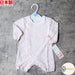 [現貨] 日本製 Mam 100% 全棉粉紅碎花嬰兒連身睡衣/居家服 (50-70cm) - BB Dressup