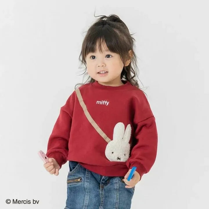 [現貨] 日本直送 Miffy幼童紅色圓領長袖衛衣 - BB Dressup