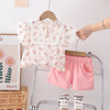 [預購] 日本直送 Migaro 童裝粉紅色小花恤衫短褲套裝 - BB Dressup