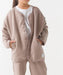 [現貨] 日本直送 OMNES 女童 啡紅直紋 開胸款外套 - BB Dressup