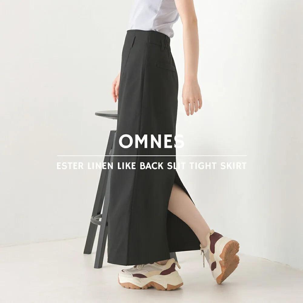 [現貨] 日本直送 OMNES 成人黑色後開衩緊身裙 - BB Dressup