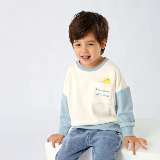 [現貨] 日本直送 OS Kids 童裝 粉藍色長袖 運動衛衣 (90-100cm) - BB Dressup
