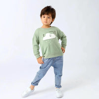 [現貨] 日本直送 O.S Kids 童裝綠色 雲朵造型 長袖衛衣 (80-90cm) - BB Dressup