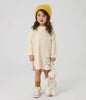 日本直送 OS Kids 女童裝 白色威化格仔紋長袖連身裙 - BB Dressup