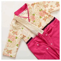 [現貨] 日本直送 O.S Kids 初生嬰兒米色櫻花連身衣 (50-70cm) - BB Dressup