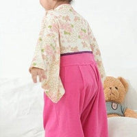 [現貨] 日本直送 O.S Kids 嬰兒米色櫻花菊花和服連身衣 (70-80cm) - BB Dressup