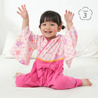 [現貨] 日本直送 O.S Kids 嬰兒粉紅色櫻花和服連身衣 (70-90cm) - BB Dressup
