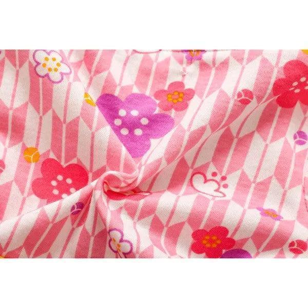 [現貨] 日本直送 O.S Kids 嬰兒粉紅色櫻花和服連身衣 (70-90cm) - BB Dressup