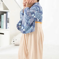 [現貨] 日本直送 O.S Kids 嬰兒藍色傳統和服連身衣 (70-90cm) - BB Dressup