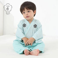 [現貨] 日本直送 O.S Kids 嬰兒粉藍色日本風和服連身衣 (70-90cm) - BB Dressup
