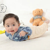 [現貨] 日本直送 O.S Kids 初生嬰兒藍色傳統和服連身衣 (50-70cm) - BB Dressup